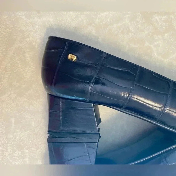 Etienne Aigner Astoria‎ Square Toe Black Heels size 6 - Picture 8 of 9